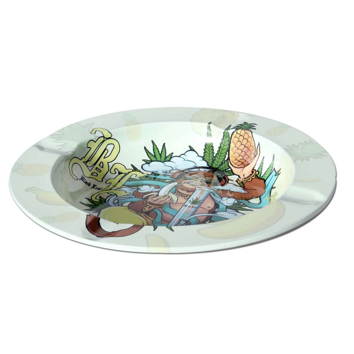 Black Leaf Aschenbecher aus Metall