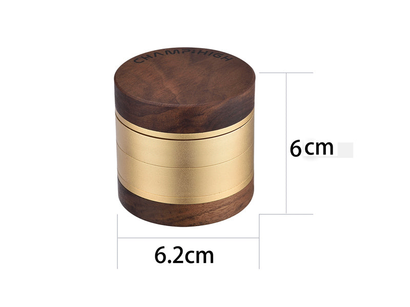 Champ High Grinder "Round Wooden" 4-tlg., Ø 6,2 cm