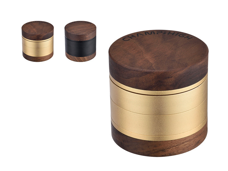 Champ High Grinder "Round Wooden" 4-tlg., Ø 6,2 cm