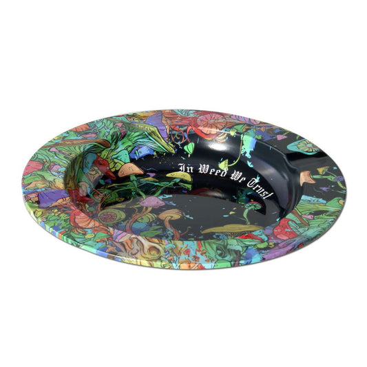 Black Leaf Aschenbecher aus Metall